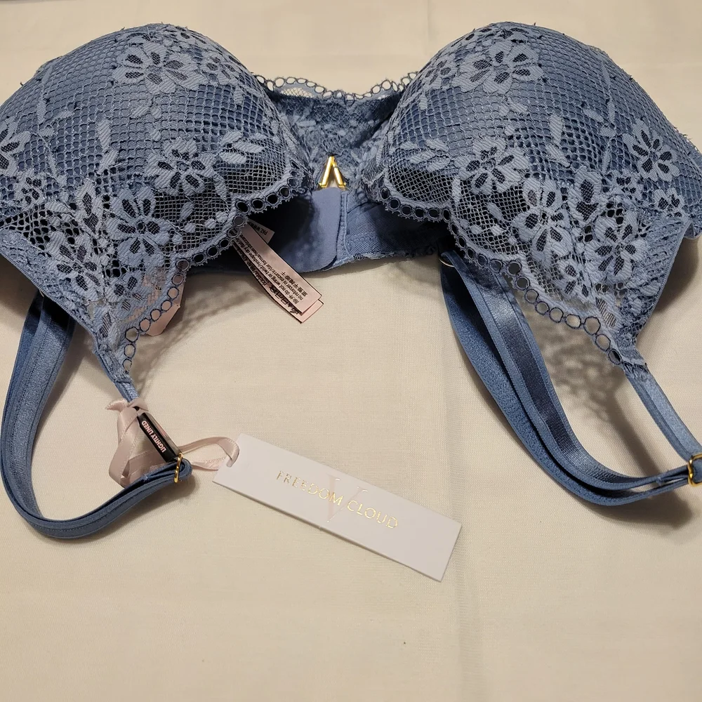 Victoria's Secret Light Blue Lace Underwire Bra